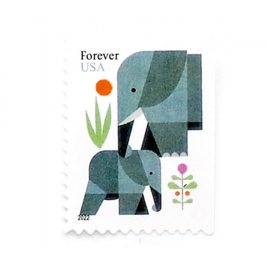 2022 US Elephants First Class Forever Stamps