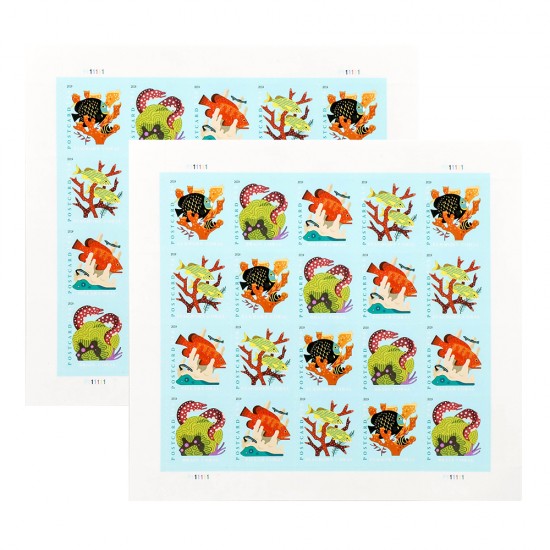 2019 US Coral Reefs Postcard Stamps