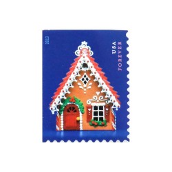 2013 First-Class Forever Stamp - Contemporary Christmas: Gingerbread House with Red Roof and Door